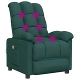 Fauteuil de massage Vert foncé Tissu