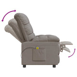 Fauteuil de massage Taupe Tissu
