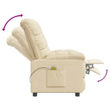 Fauteuil de massage Crème Tissu