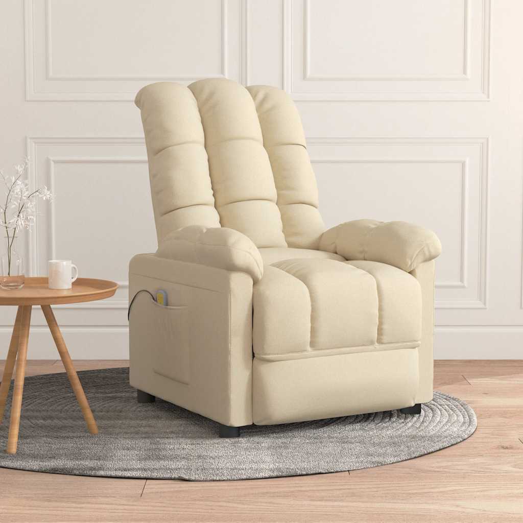 Fauteuil de massage Crème Tissu
