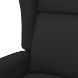 Fauteuil inclinable électrique à oreilles noir tissu