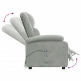 Fauteuil inclinable électrique gris clair velours