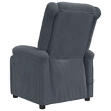 Fauteuil électrique de massage Gris foncé velours