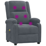 Fauteuil électrique de massage Gris foncé velours