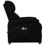 Fauteuil électrique de massage Noir Tissu