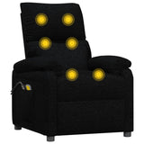 Fauteuil électrique de massage Noir Tissu