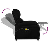 Fauteuil électrique de massage Noir Tissu