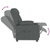 Fauteuil inclinable électrique Gris foncé Tissu