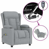 Fauteuil électrique de massage Gris clair Tissu