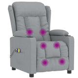 Fauteuil électrique de massage Gris clair Tissu