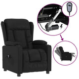 Fauteuil inclinable électrique Noir Similicuir
