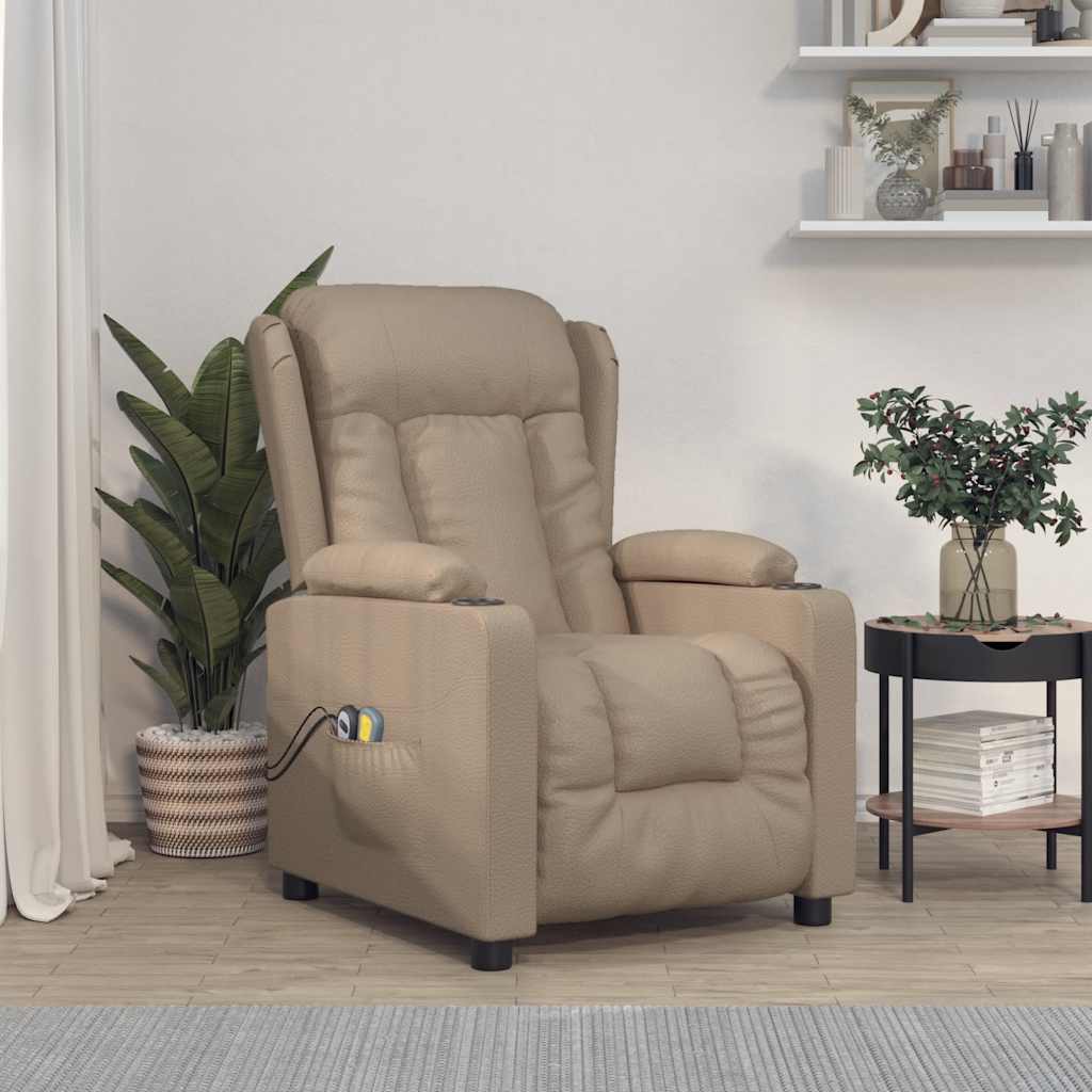 Fauteuil de massage électrique Cappuccino Similicuir