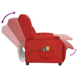 Fauteuil de massage électrique Rouge bordeaux Similicuir