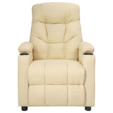 Fauteuil inclinable électrique Crème Tissu