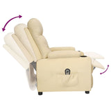 Fauteuil inclinable électrique Crème Tissu