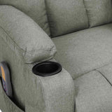 Fauteuil électrique de massage Gris clair Tissu