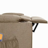 Fauteuil électrique de massage Taupe Tissu