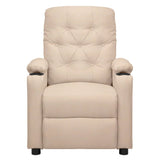 Fauteuil inclinable électrique Crème Tissu