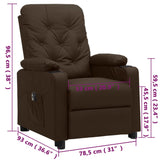 Fauteuil inclinable électrique Marron Similicuir