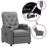 Fauteuil inclinable électrique Gris Similicuir