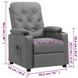 Fauteuil inclinable électrique Gris Similicuir
