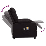 Fauteuil électrique de massage Noir Similicuir