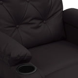 Fauteuil électrique de massage Noir Similicuir