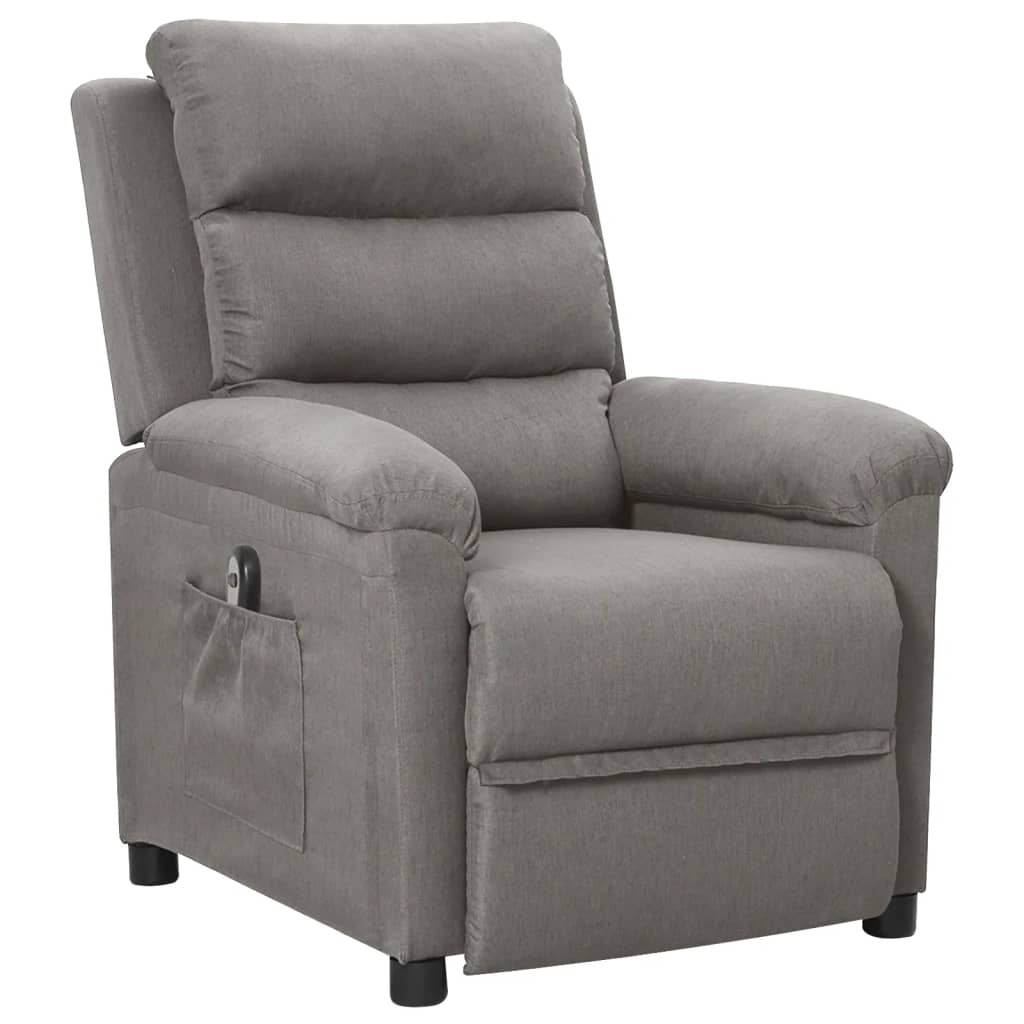 Fauteuil inclinable électrique Gris clair Tissu