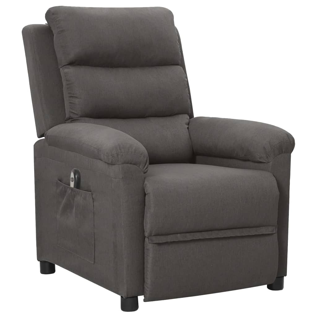 Fauteuil inclinable électrique Gris foncé Tissu