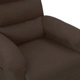 Fauteuil inclinable électrique Marron foncé Tissu