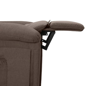 Fauteuil inclinable électrique Taupe Tissu