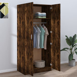 Garde-robe Chêne fumé 80x52x180 cm Bois d'ingénierie