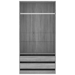 Garde-robe Sonoma gris 100x50x200 cm Bois d'ingénierie