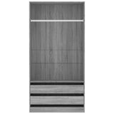 Garde-robe Sonoma gris 100x50x200 cm Bois d'ingénierie