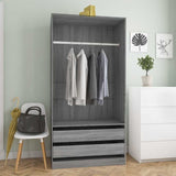 Garde-robe Sonoma gris 100x50x200 cm Bois d'ingénierie