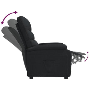 Fauteuil inclinable Noir Tissu