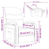 Fauteuil inclinable Noir Tissu