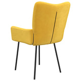 Chaises à manger lot de 2 Jaune Velours