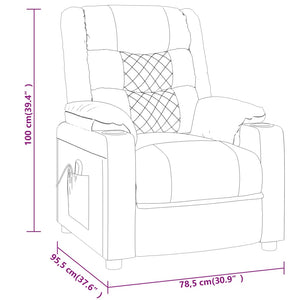 Fauteuil inclinable Noir Similicuir