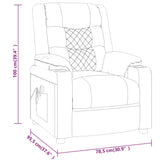 Fauteuil inclinable Noir Similicuir
