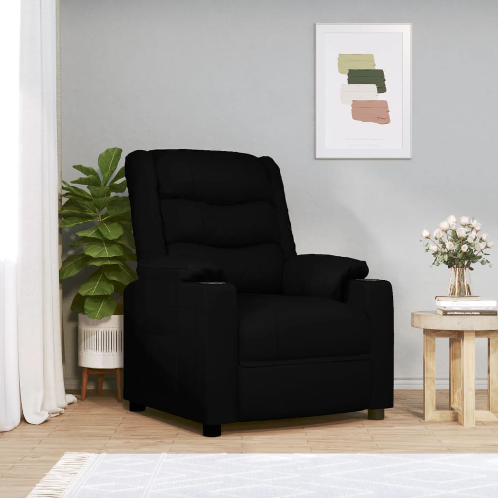 Fauteuil inclinable Noir Similicuir