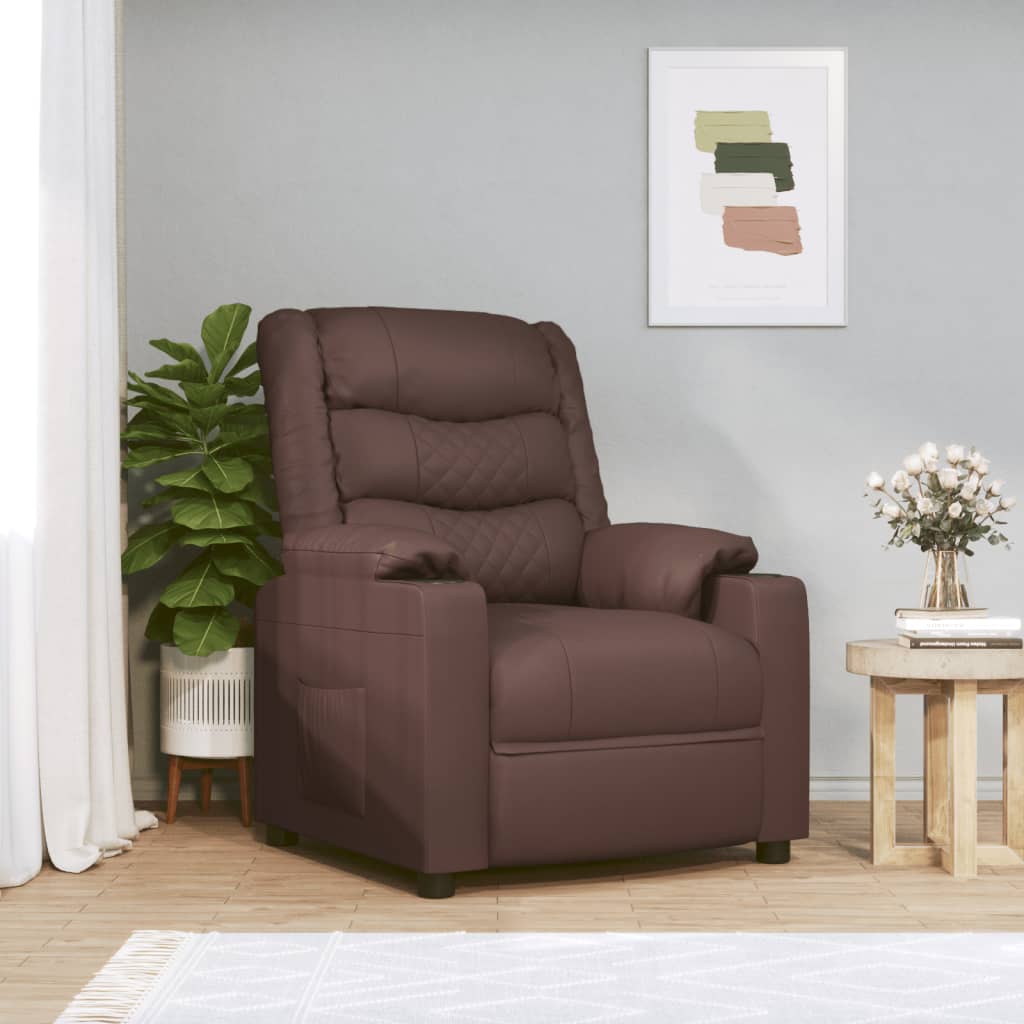 Fauteuil inclinable Marron Similicuir