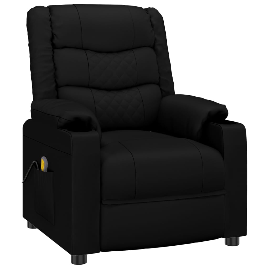 Fauteuil de massage Noir Similicuir