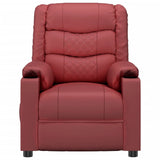 Fauteuil de massage Rouge bordeaux Similicuir