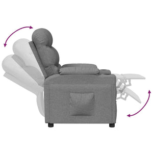 Fauteuil inclinable Gris clair Tissu