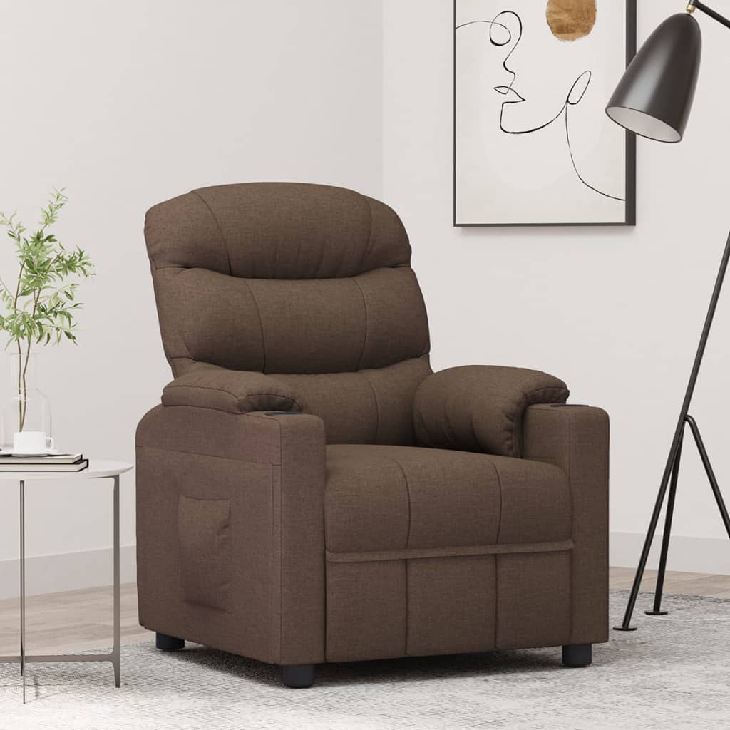 Fauteuil inclinable Marron Tissu