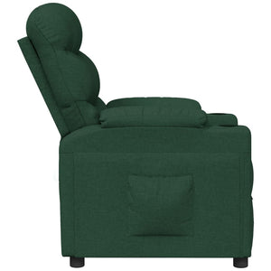 Fauteuil inclinable Vert foncé Tissu