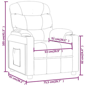 Fauteuil inclinable Vert foncé Tissu