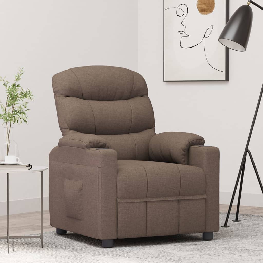 Fauteuil inclinable Taupe Tissu