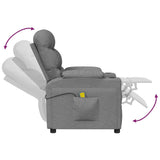 Fauteuil de massage Gris clair Tissu